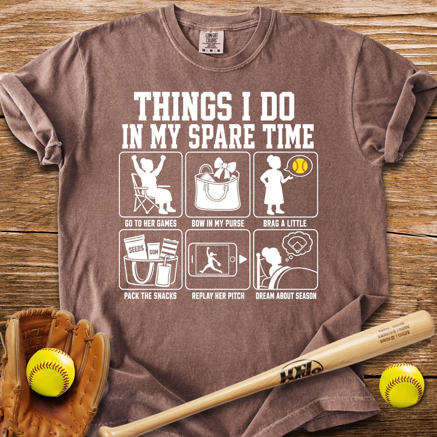 Her Softball Fills My Free Time T-Shirt