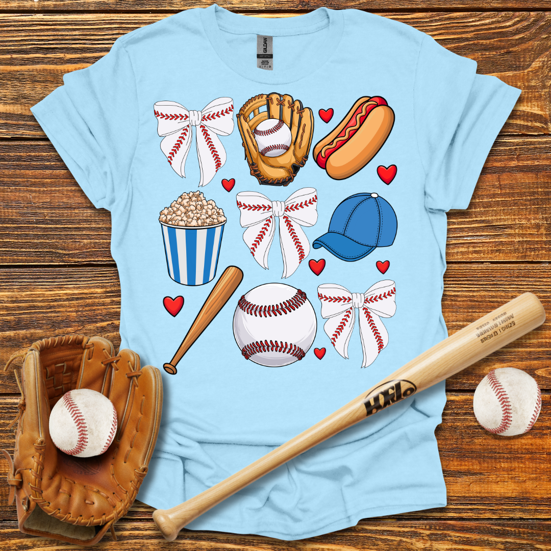 Blue Coquette Bow Tee