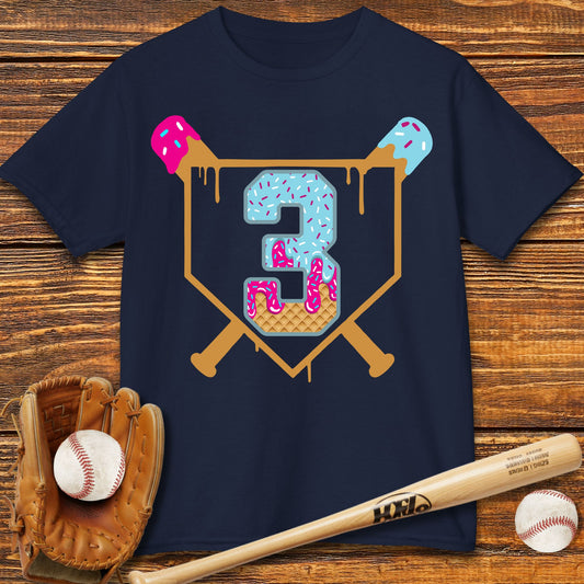 Baseball 3rd Birthday Kids T-shirt