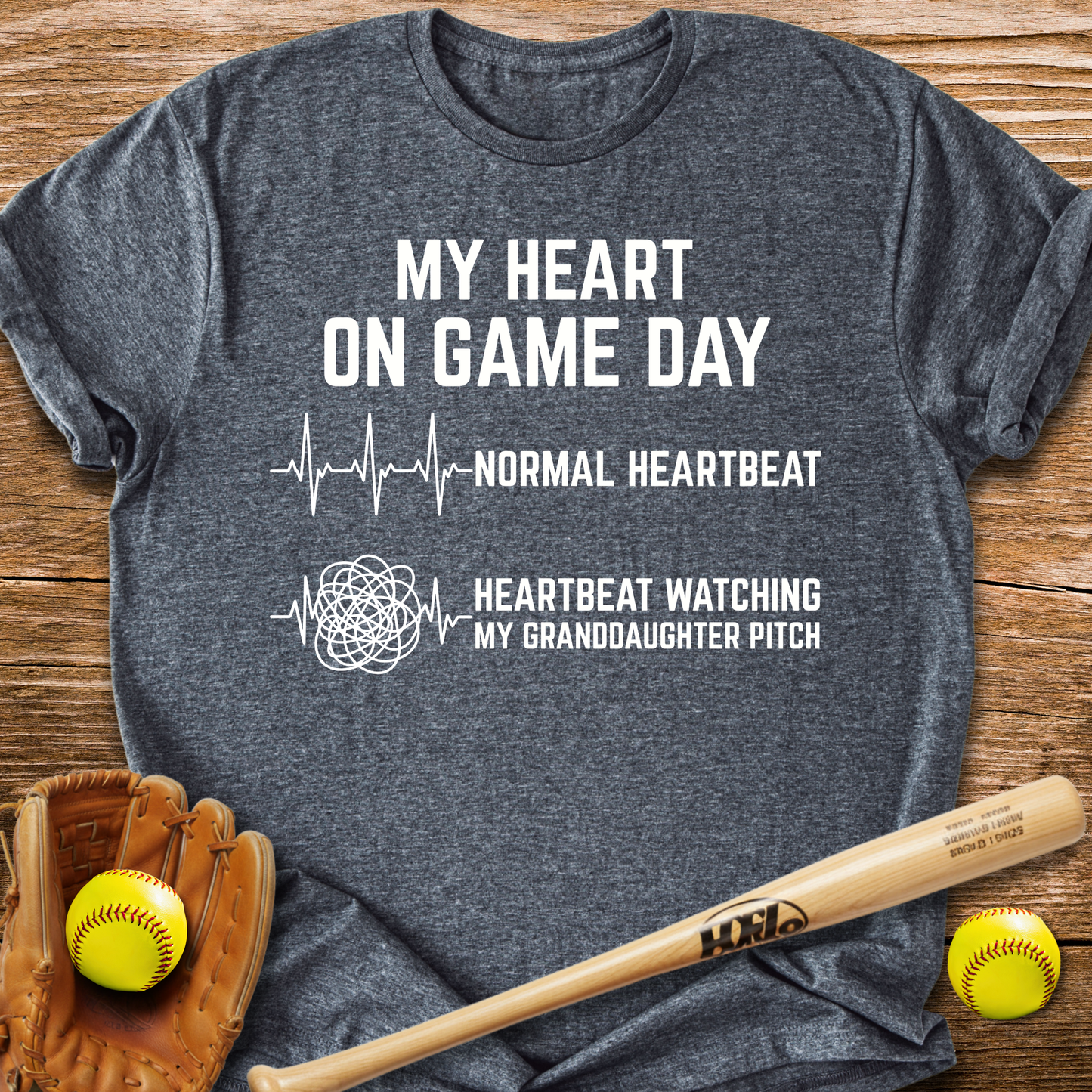 Granddaughter Pitch Races My Heart T-Shirt