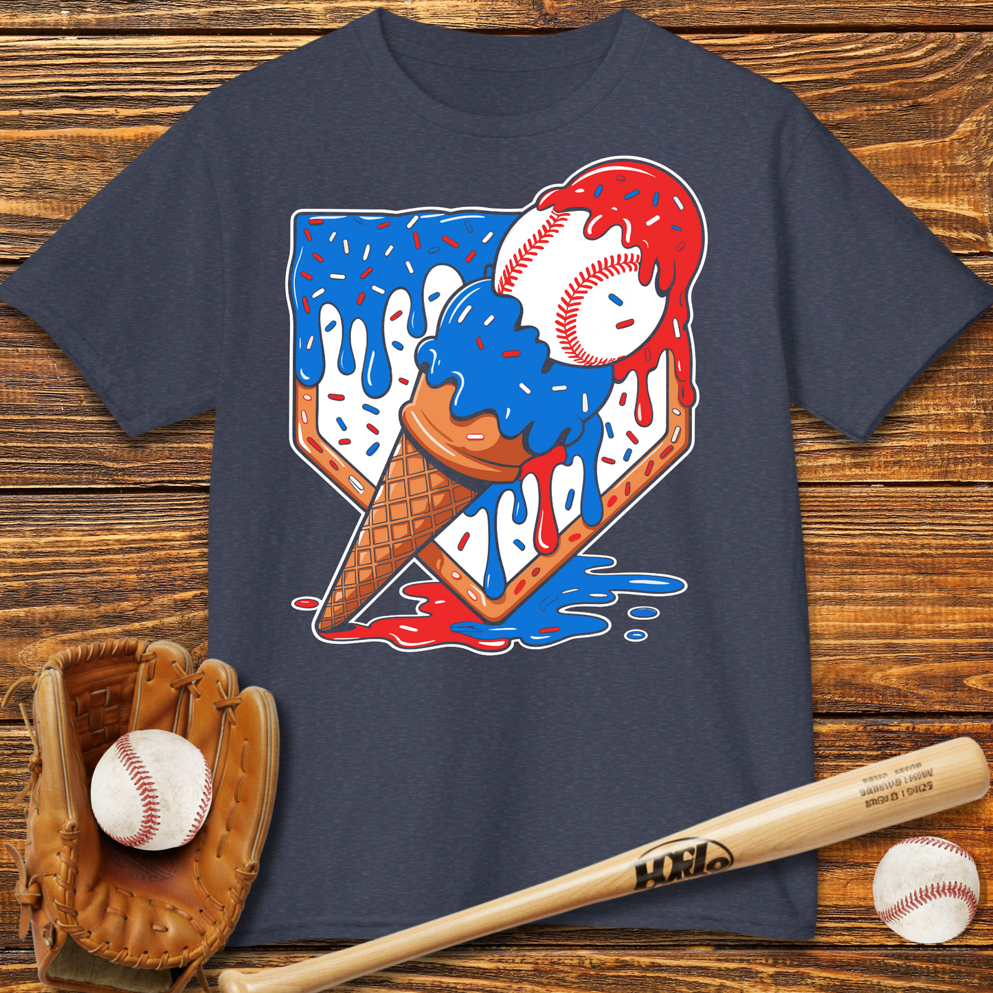 USA Ice Cream Drip Kids T-Shirt