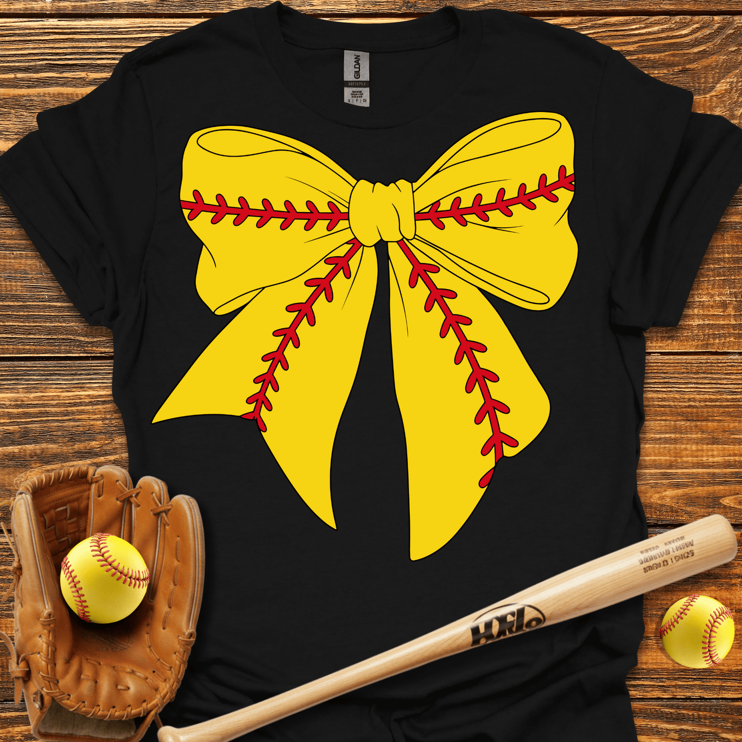 Softball Coquette Bow Tee