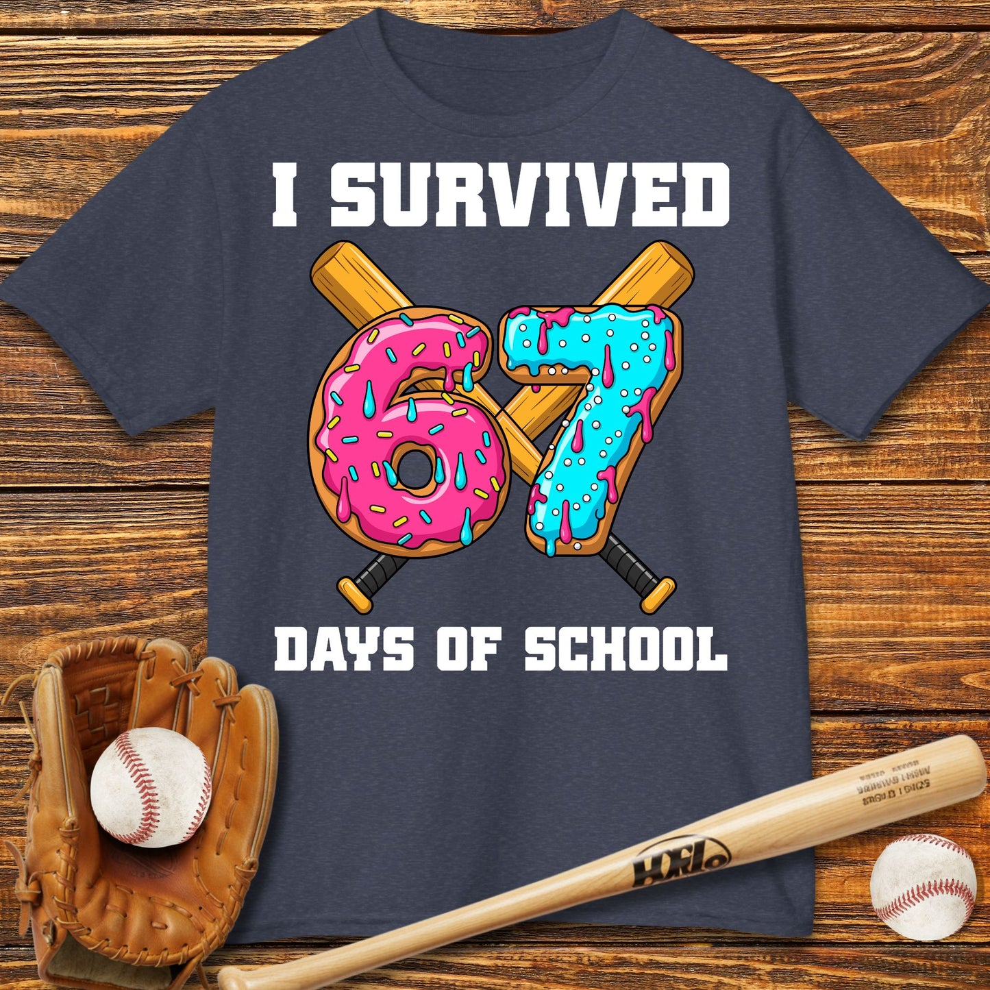 I Survived 67 Days of School Kids T-Shirt