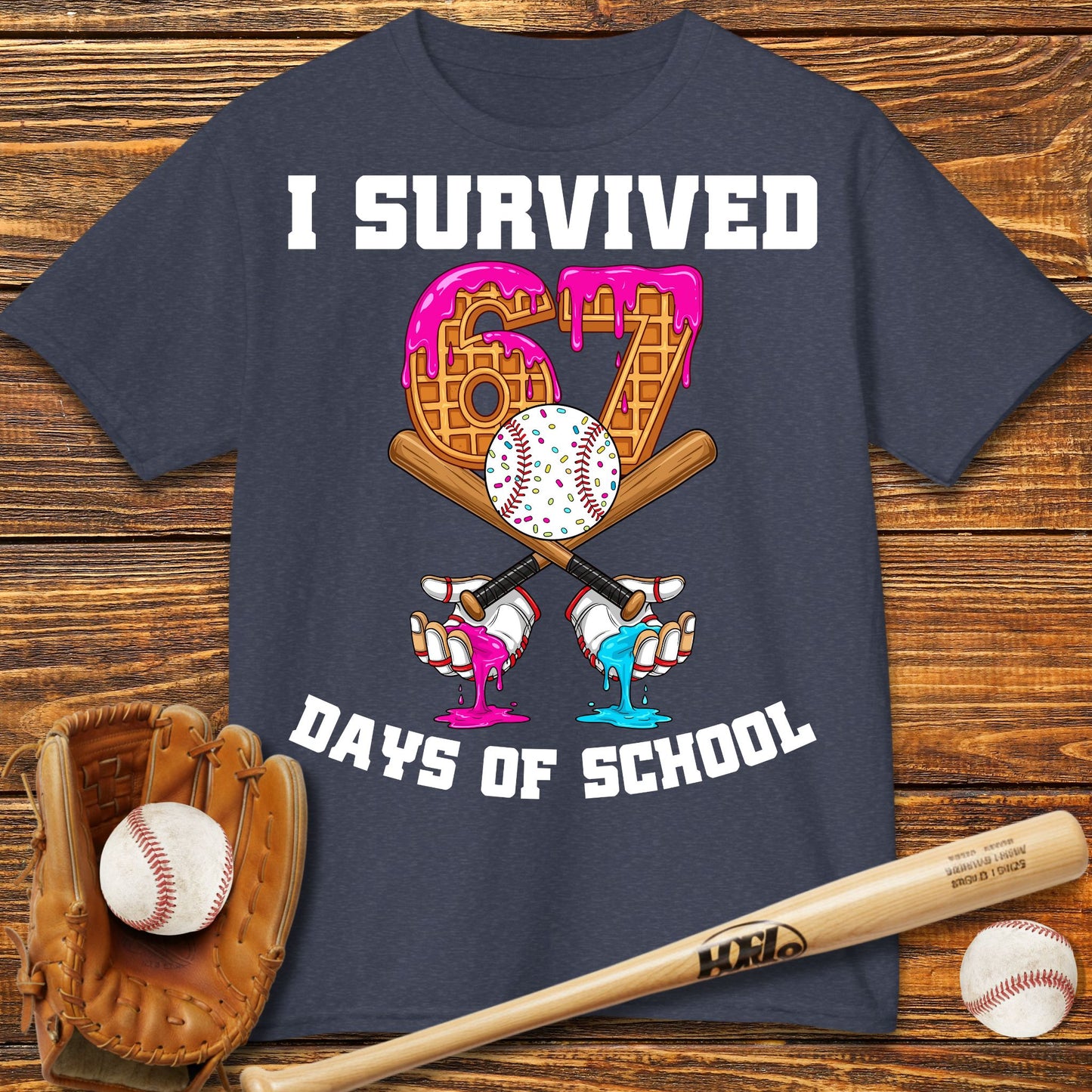 I Survived 67 Days of School Kids T-Shirt