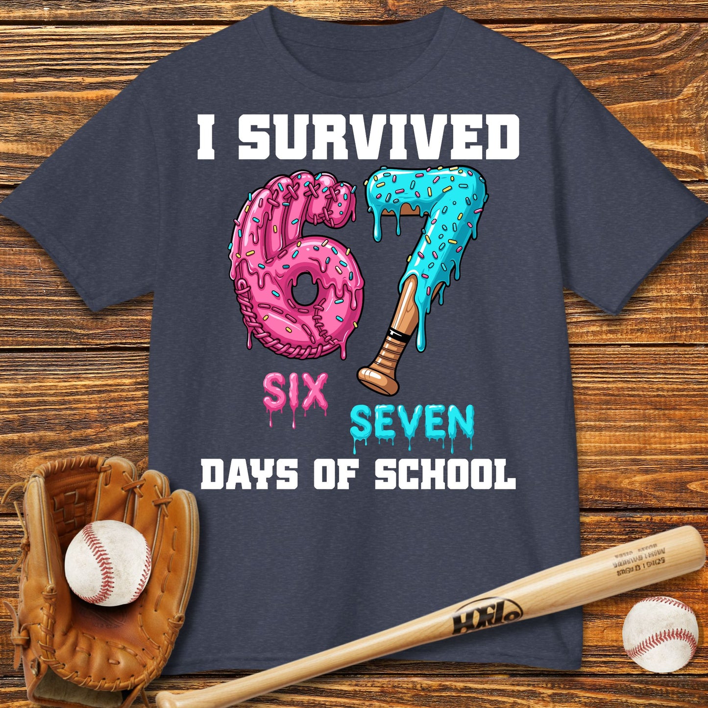 I Survived 67 Days of School Kids T-Shirt