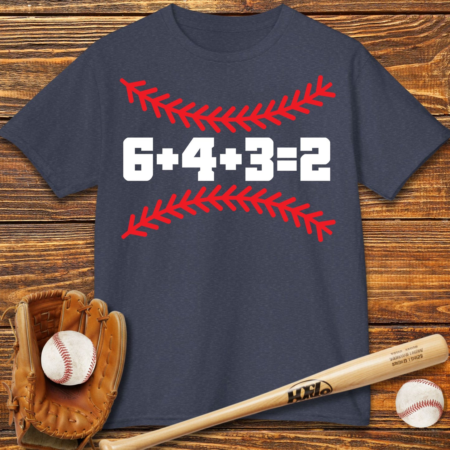 6 4 3 2 Double Play Kids T-Shirt