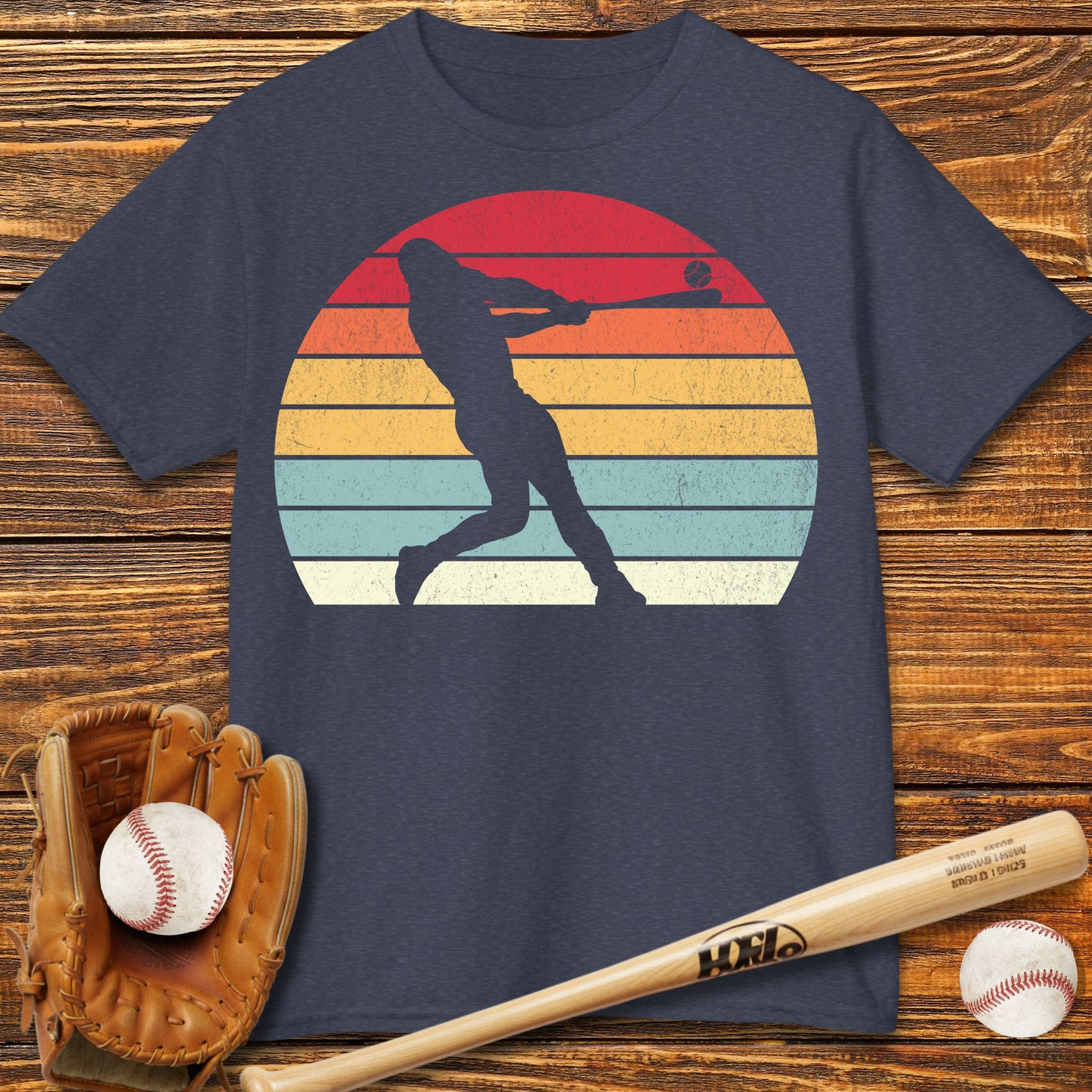 Vintage Batting Kids T-Shirt