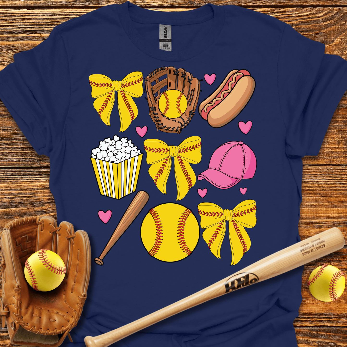 Softball Coquette Bow Tee