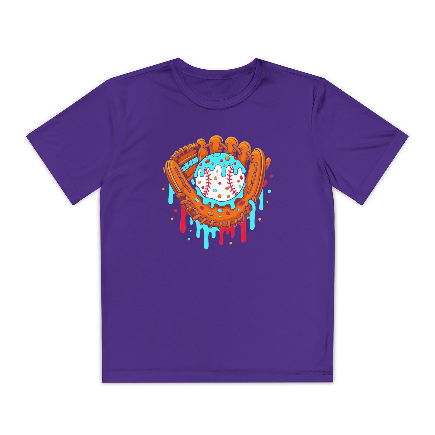 Drip Baseball Glove Youth Athletic Tee