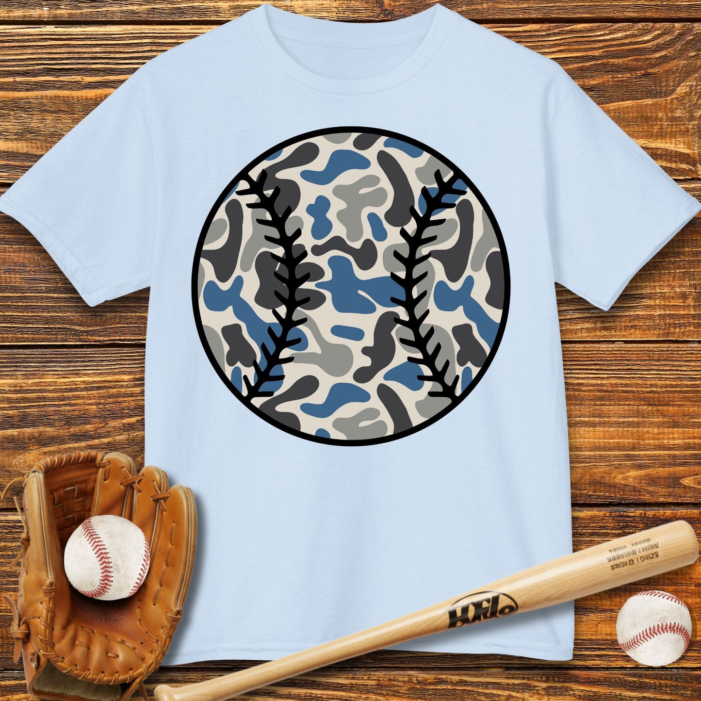Baseball Camo Kids T-Shirt