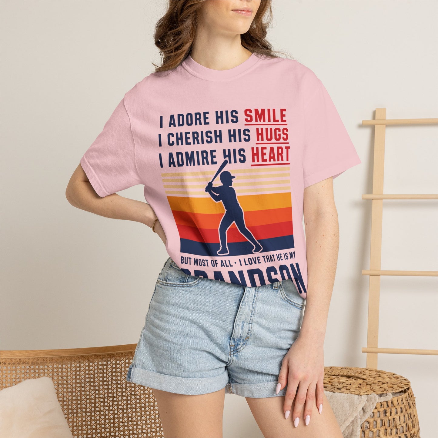 Grandma's Baseball Heart T-Shirt