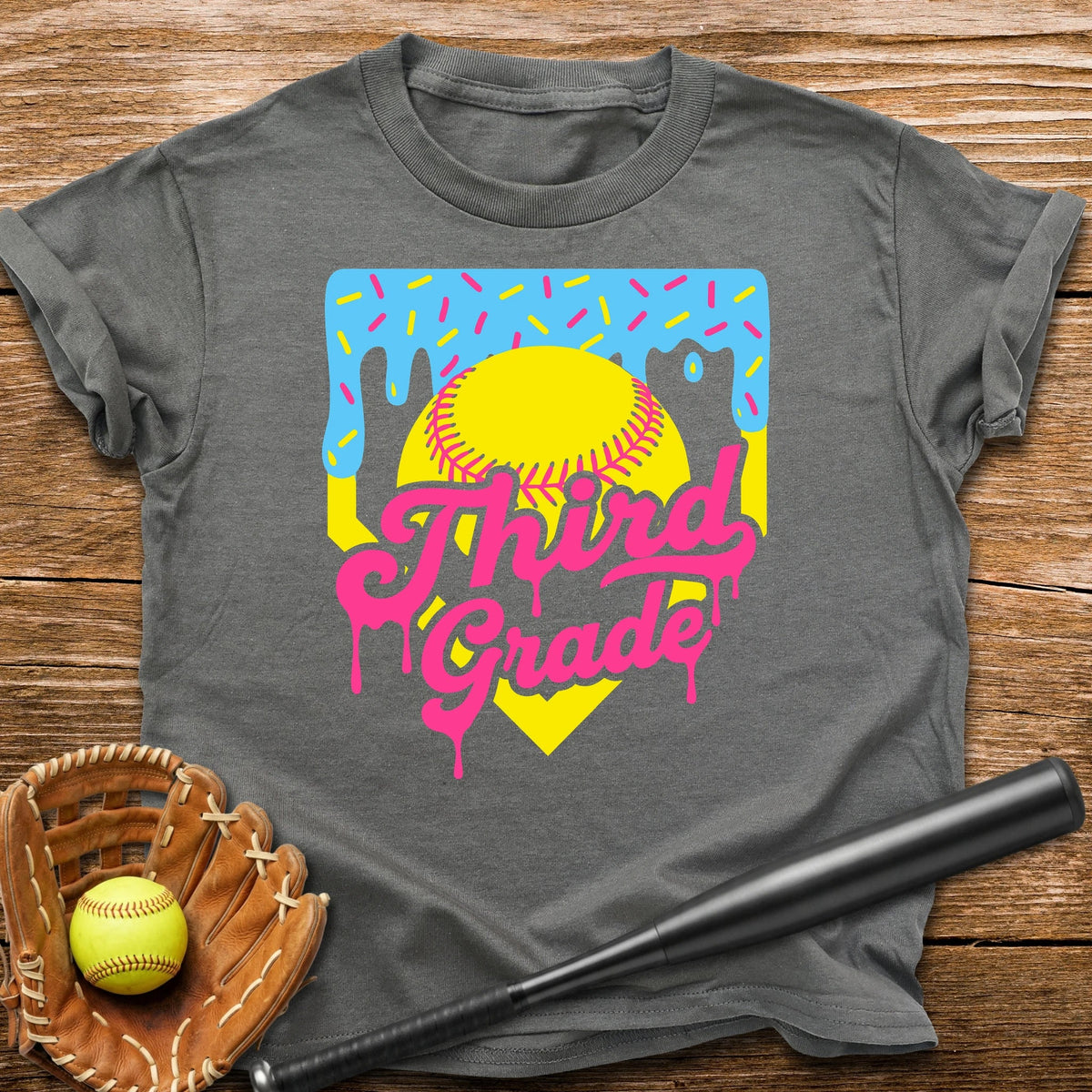 3rd Grade Back to School Softball Youth Tee - HomeRun PrintsKids clothes