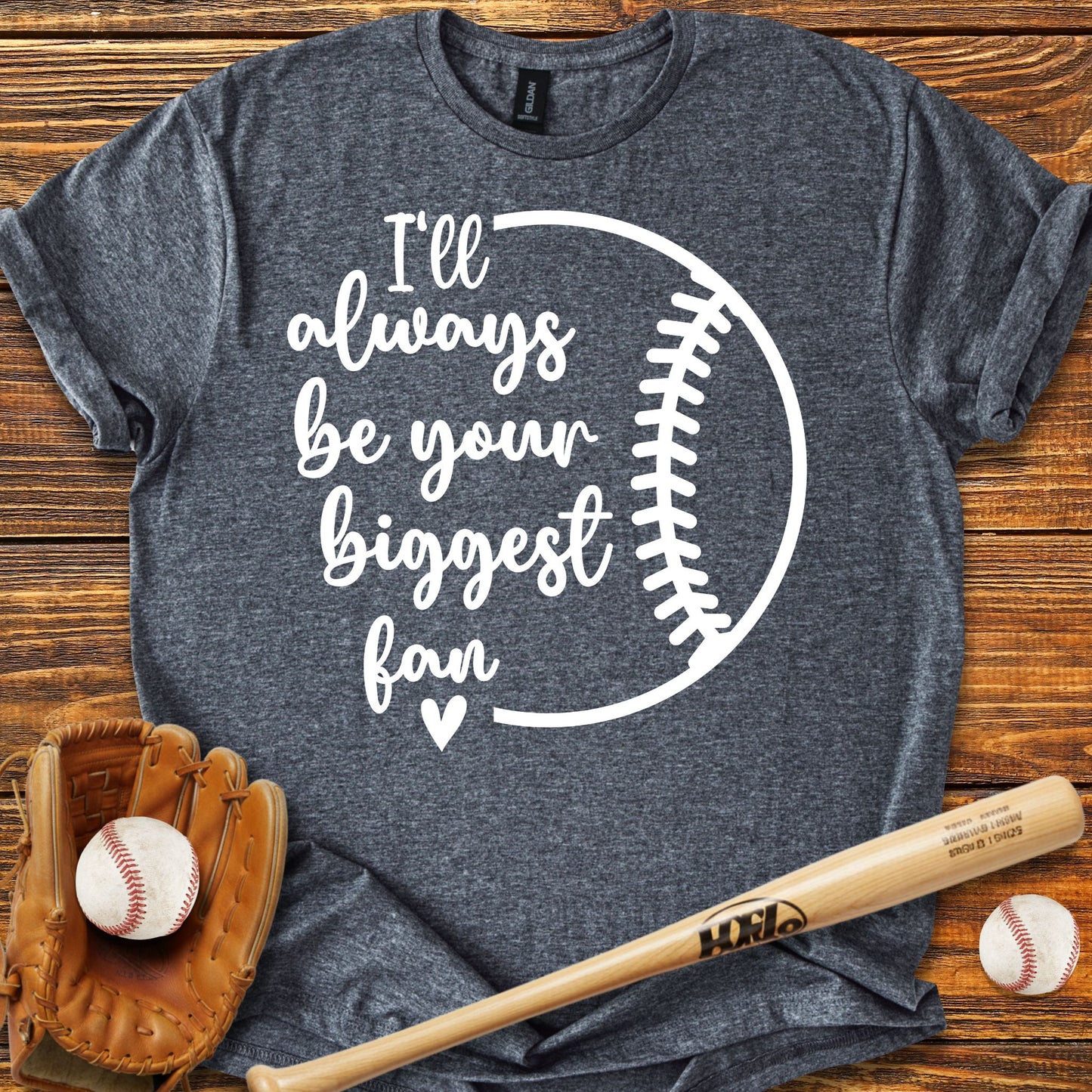 Biggest Fan Baseball Adult T-Shirt