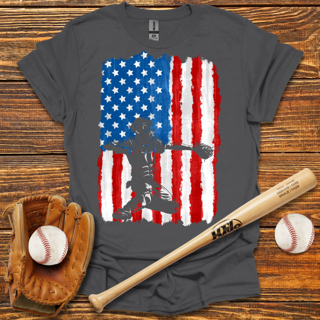 American Flag Catcher Tee