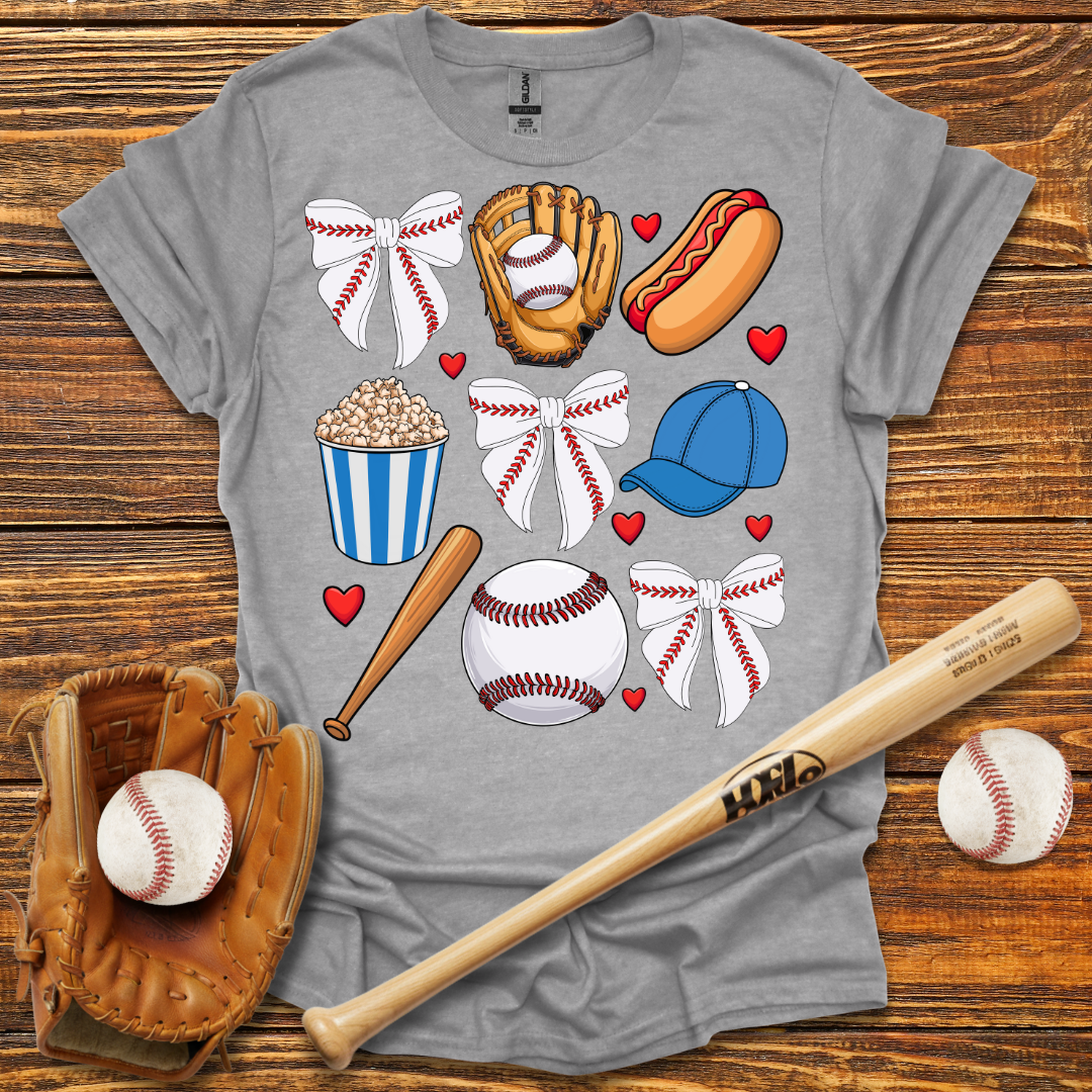 Blue Coquette Bow Tee