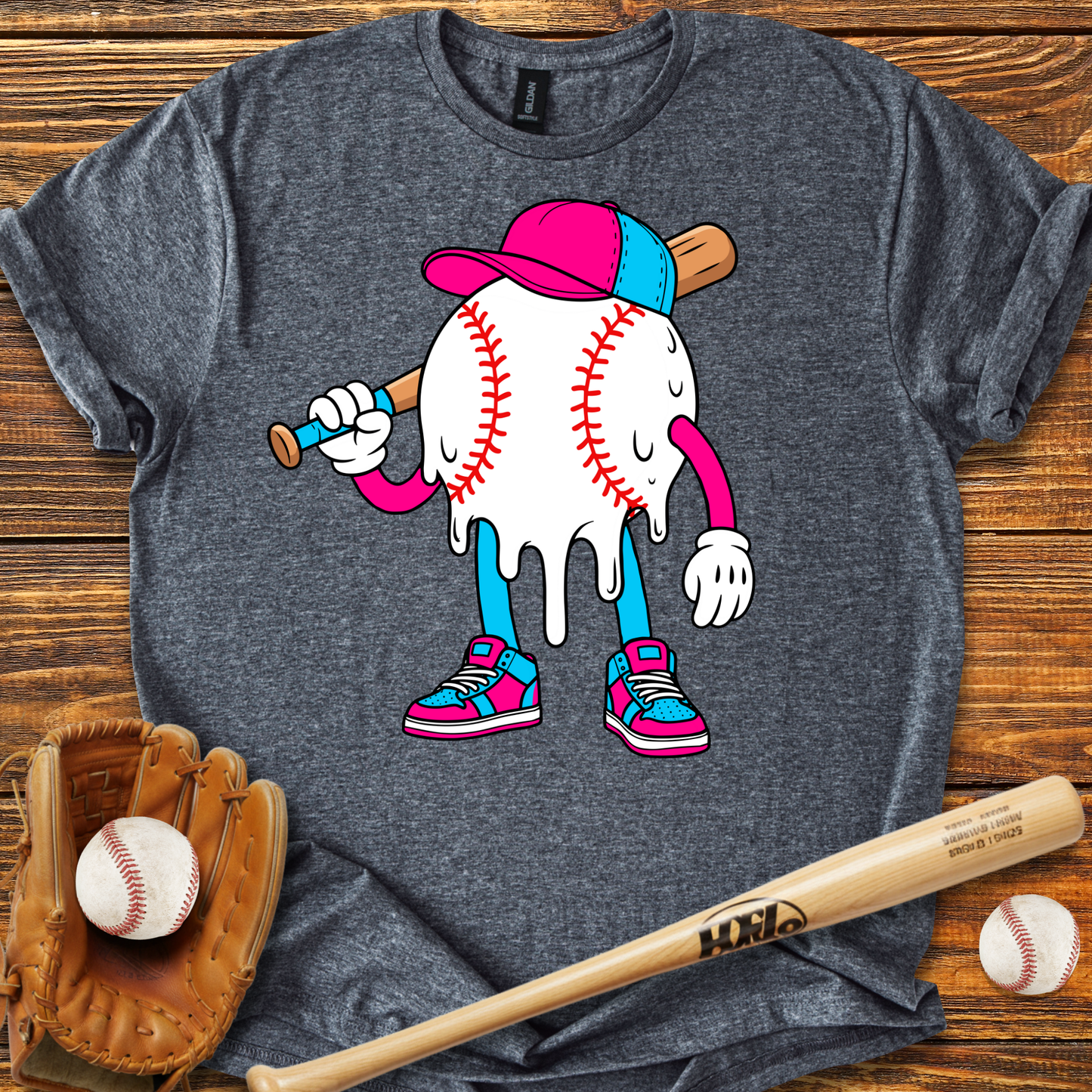 Baseball Drip Adult T-Shirt