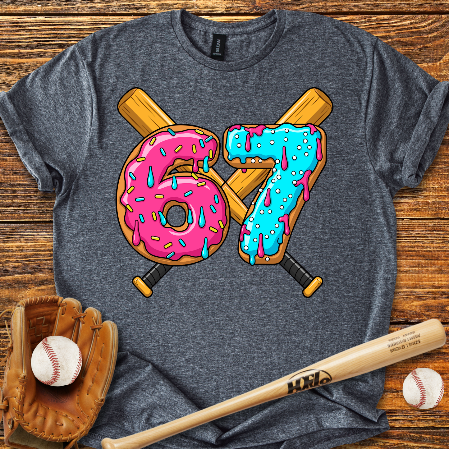 Baseball Drip 67 Adult T-Shirt