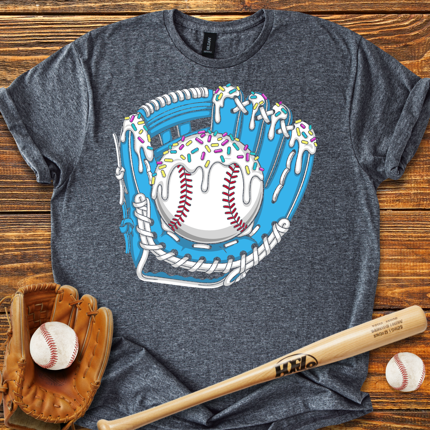 Drip Baseball Glove Adult T-Shirt