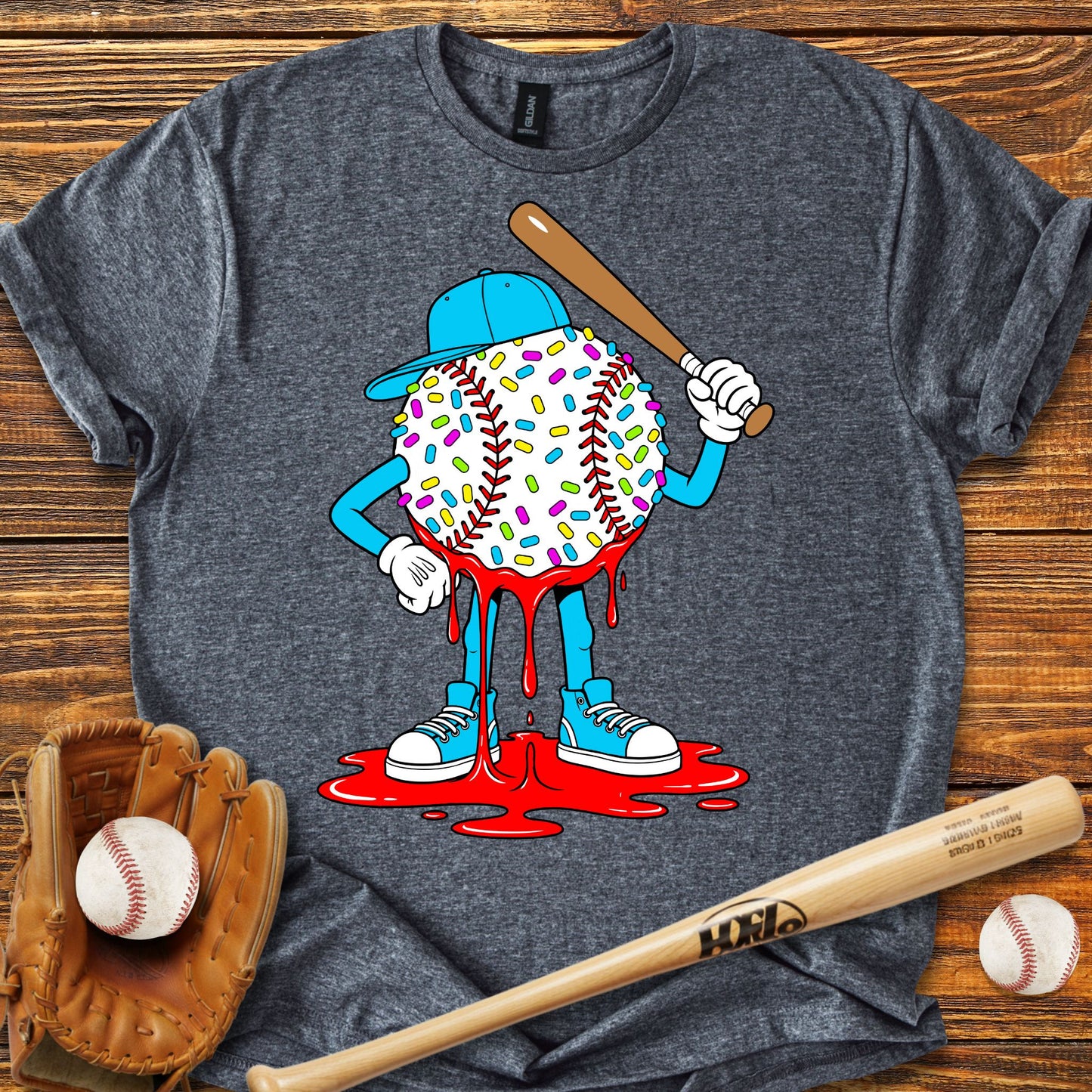 Baseball Drip Adult T-Shirt