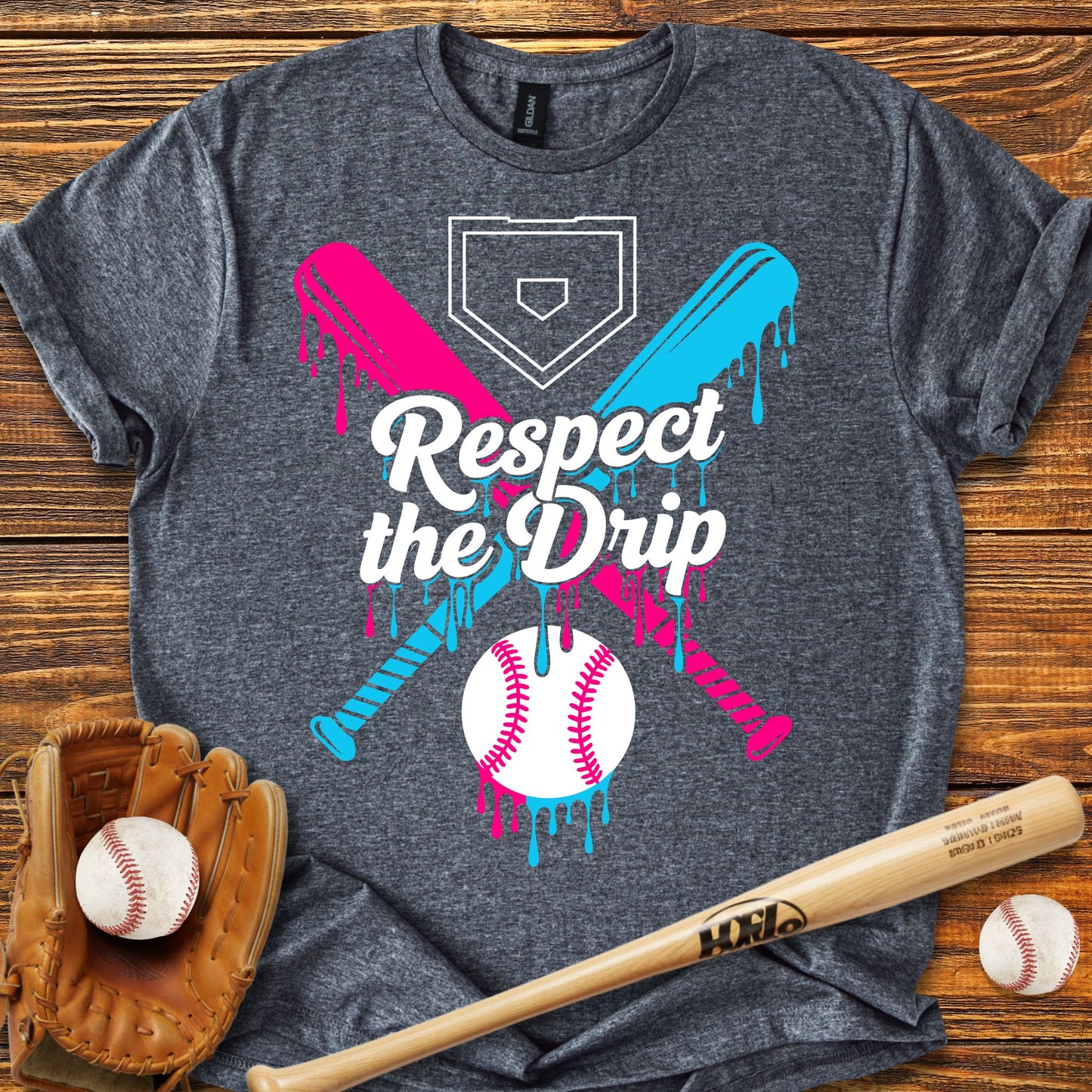 Respect The Drip Baseball Adult T-Shirt
