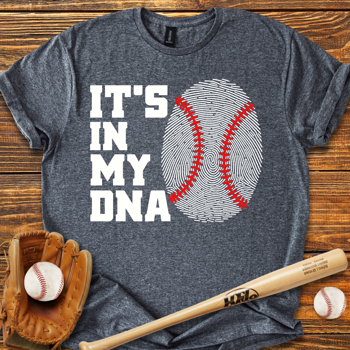 It's In My DNA Baseball Adult T-Shirt