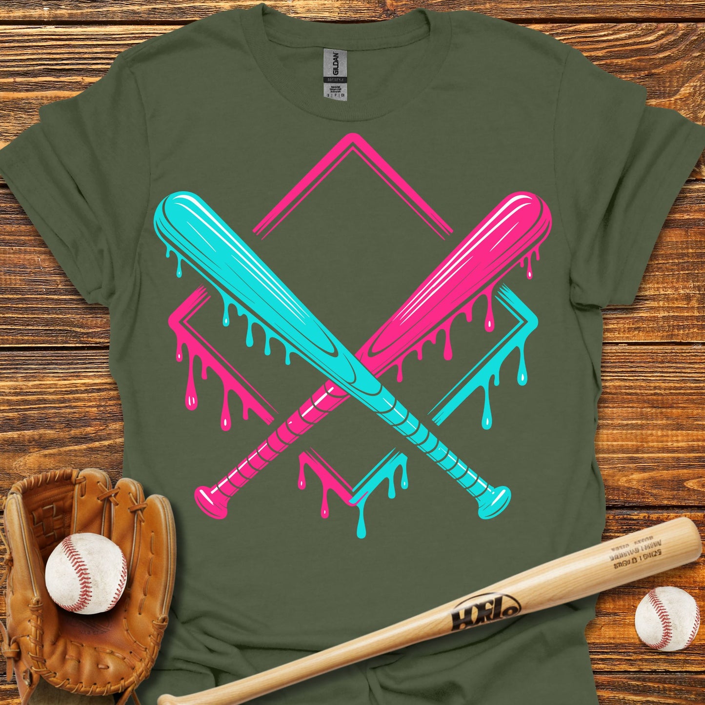 Baseball Drip Adult T-Shirt