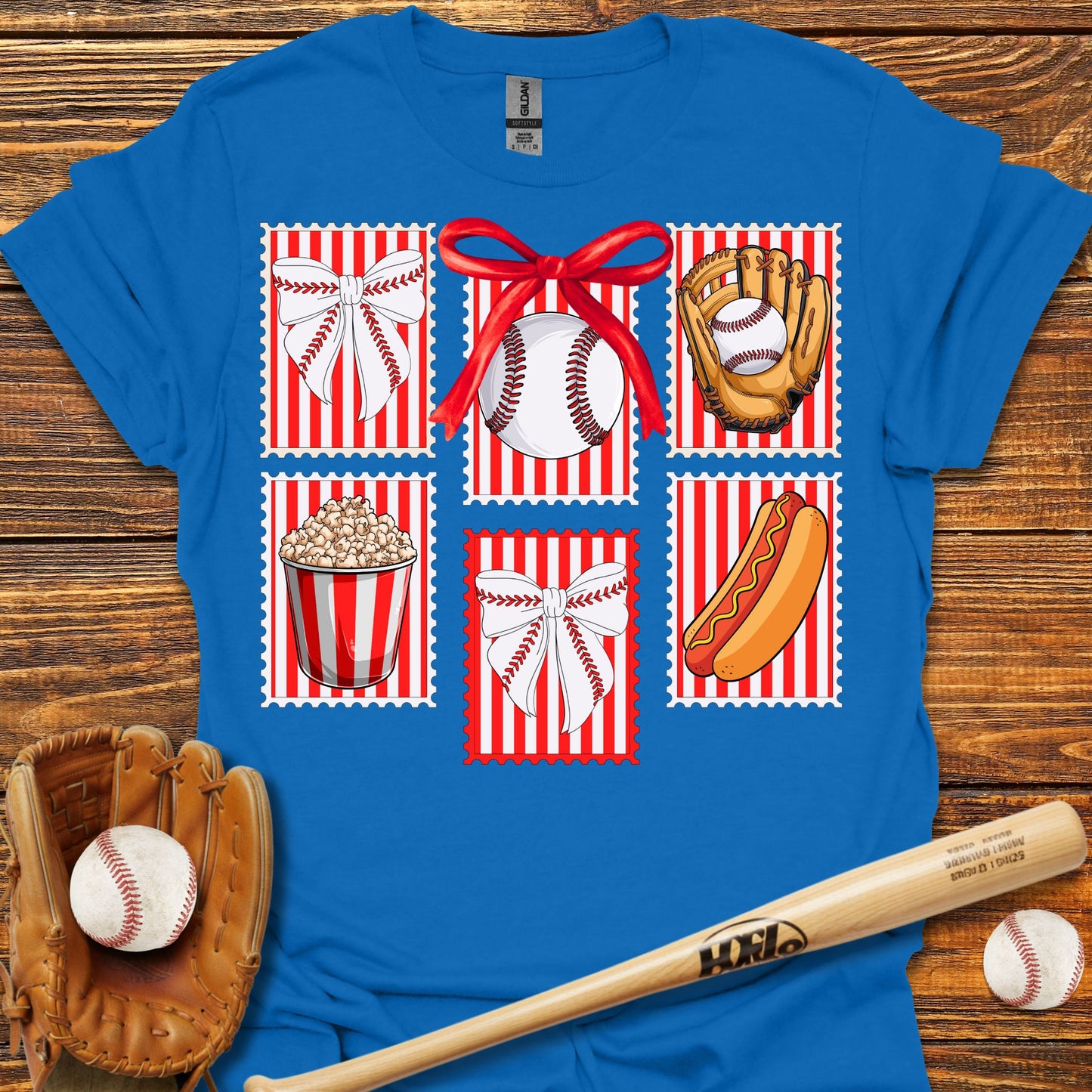 Baseball Stamps Adult T-Shirt