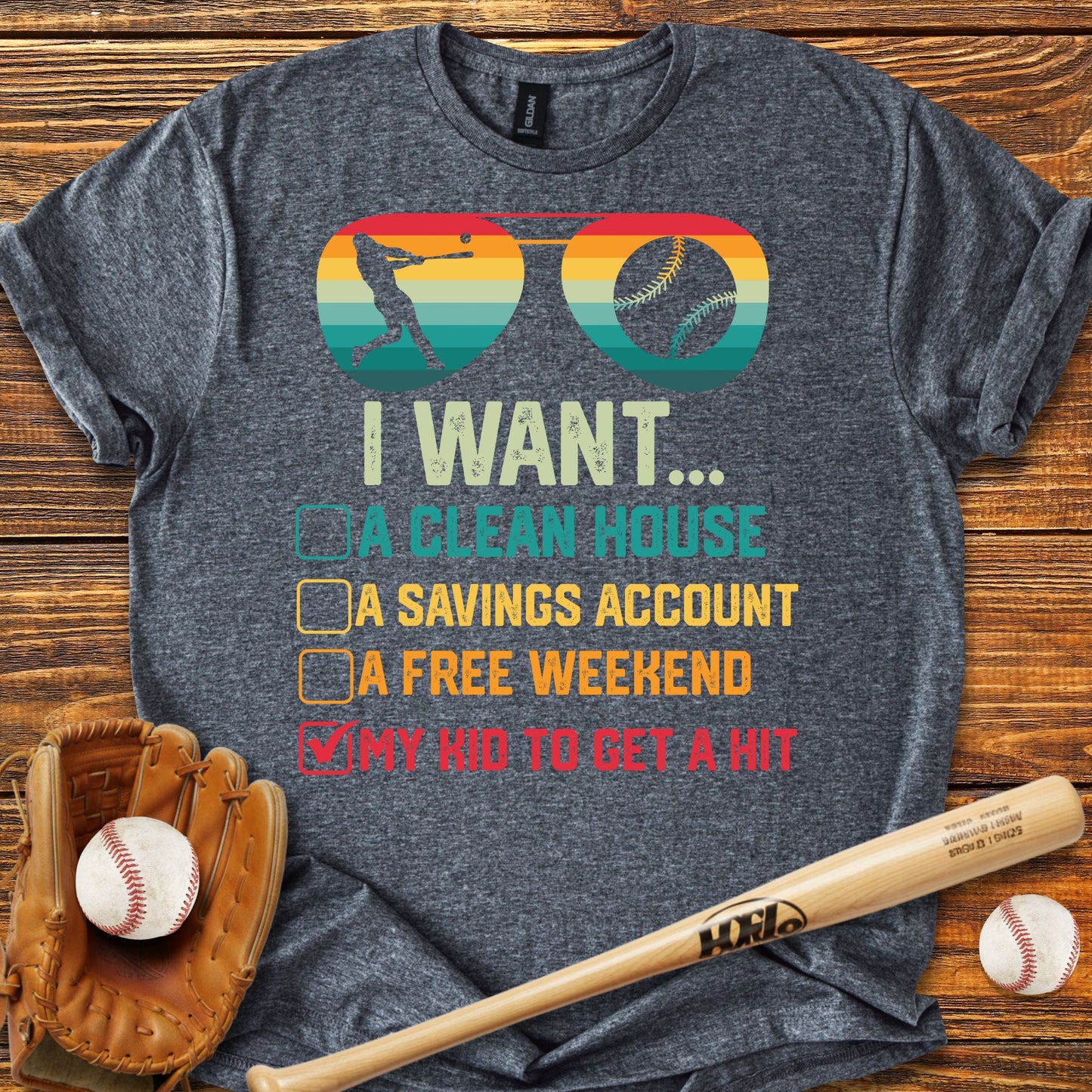 Funny Baseball Parent Adult T-Shirt