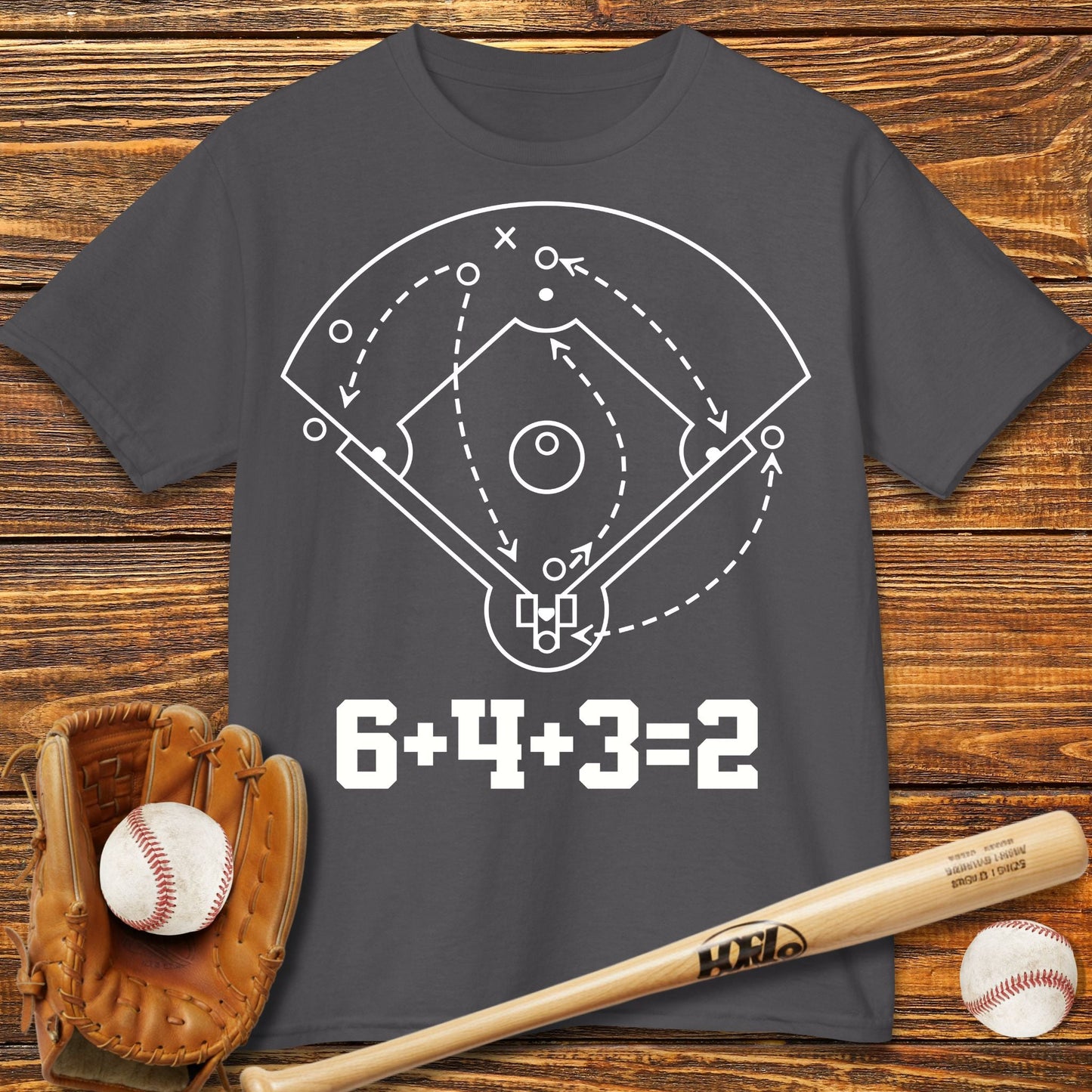 6 4 3 2 Double Play Kids T-Shirt - HomeRun PrintsKids clothes
