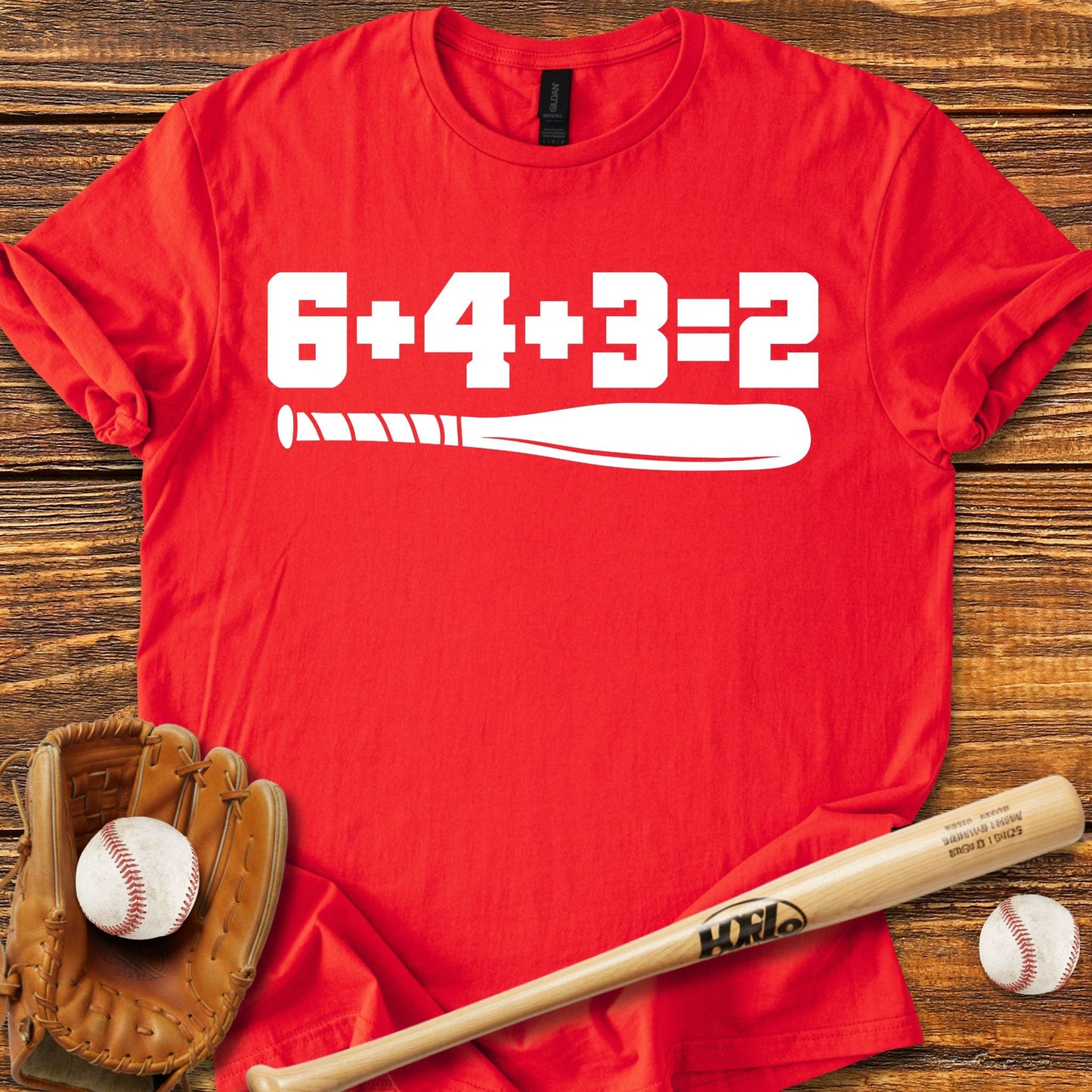 6 4 3 2 Double Play T-Shirt - HomeRun PrintsT-Shirt
