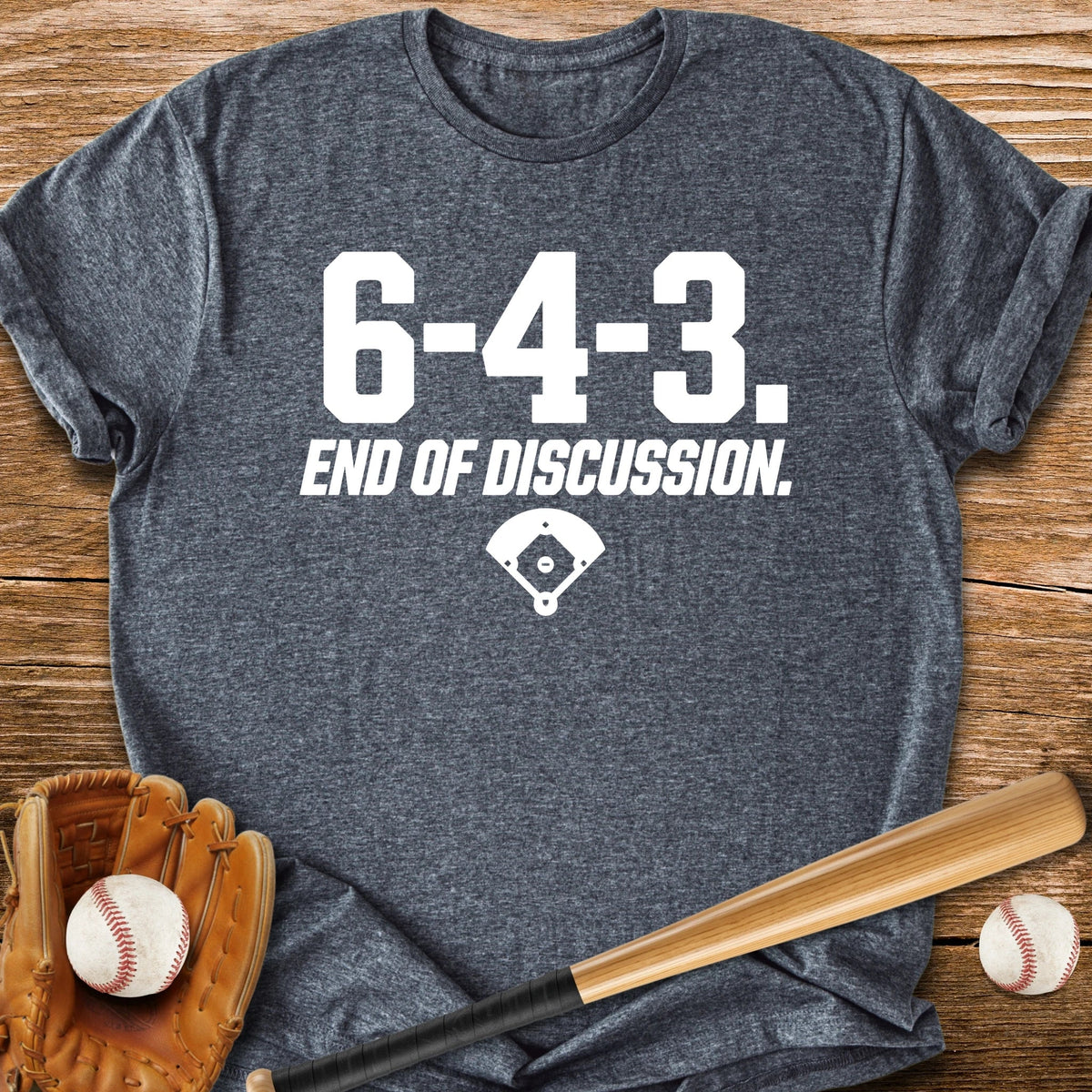 6-4-3 End Double Play - HomeRun PrintsT-Shirt
