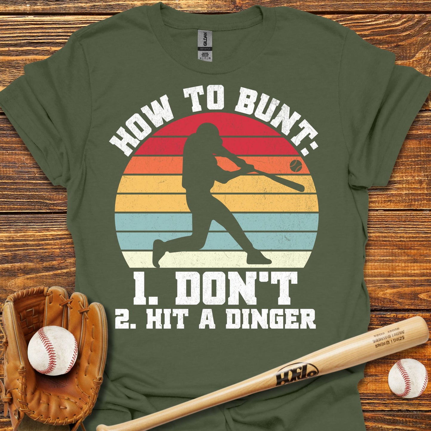How To Bunt Hit A Dinger Adult T-Shirt