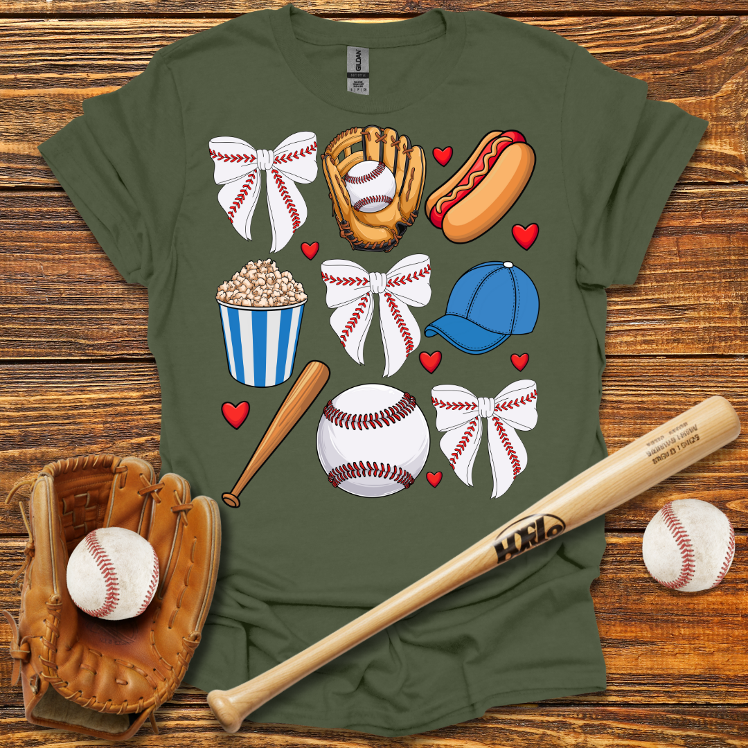 Blue Coquette Bow Tee