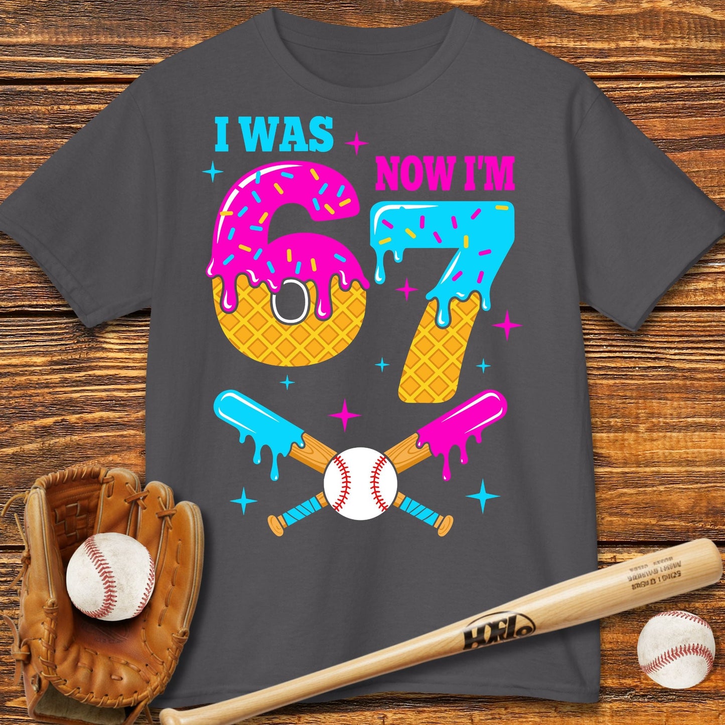7th Birthday Drip 67 Kids T-shirt - HomeRun PrintsKids clothes