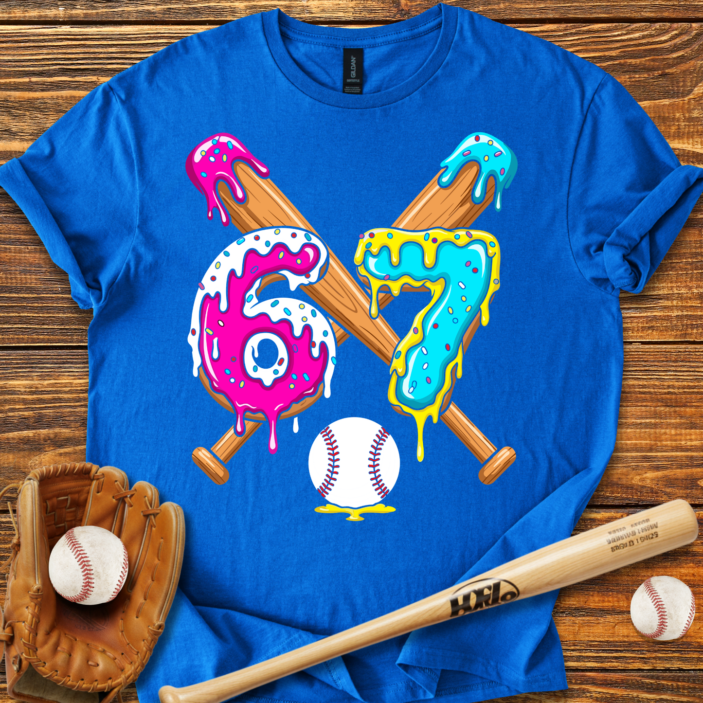 Baseball Drip 67 Adult T-Shirt