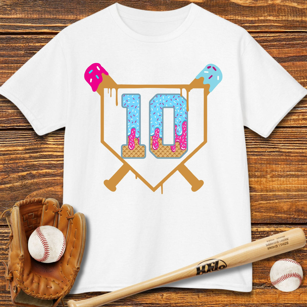 Baseball 10th Birthday Kids T-shirt - HomeRun PrintsKids clothes