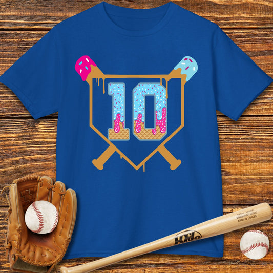 Baseball 10th Birthday Kids T-shirt - HomeRun PrintsKids clothes