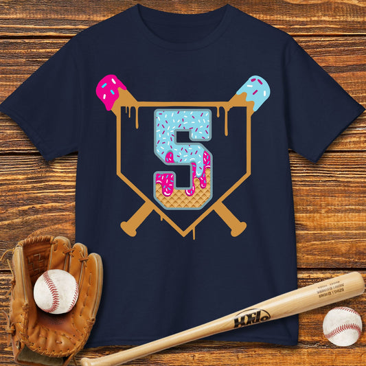 Baseball 5th Birthday Kids T-shirt - HomeRun PrintsKids clothes
