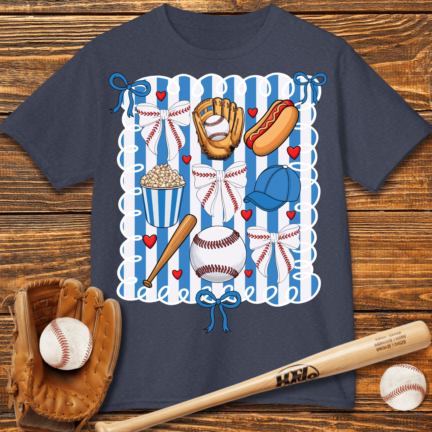 Baseball Bow Kids T-Shirt - HomeRun PrintsKids clothes