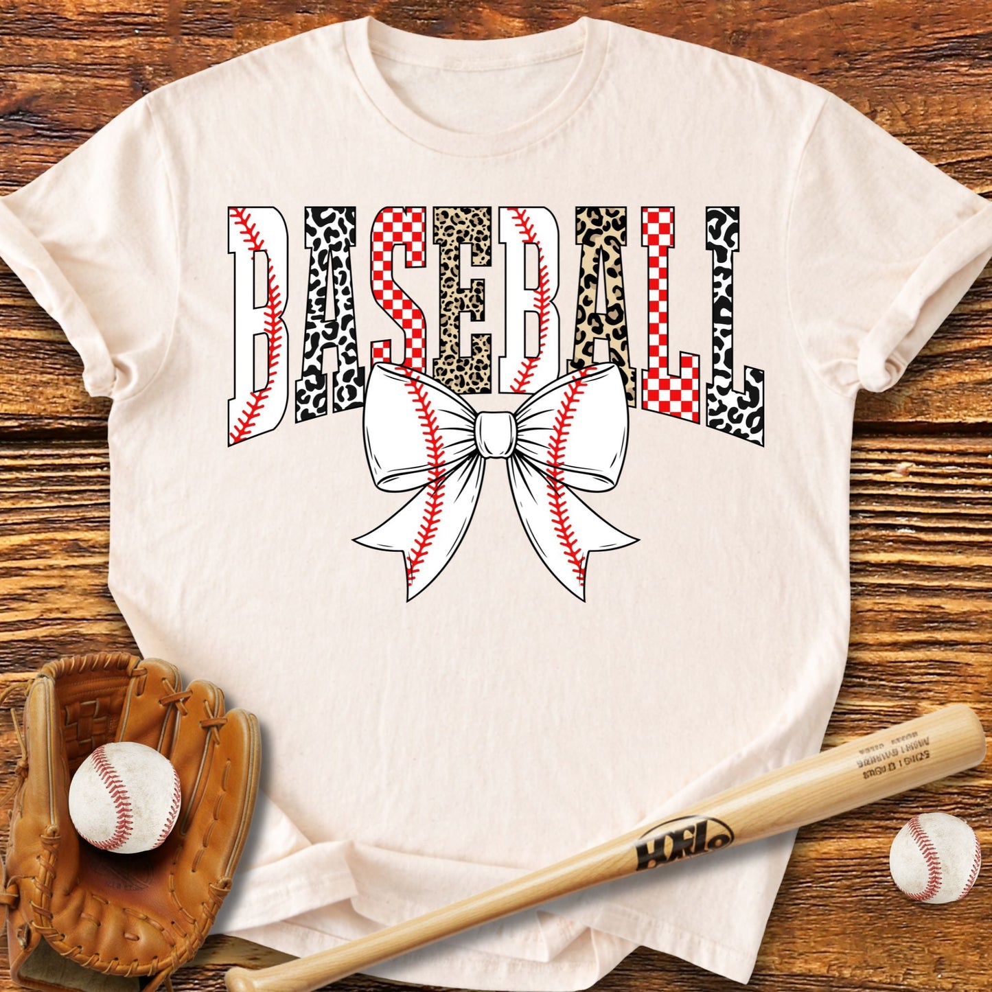 Baseball Bow T-Shirt - HomeRun PrintsT-Shirt