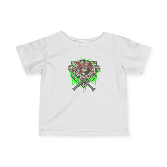 Baseball Camo Drip Infant Baby Tee - HomeRun PrintsKids clothes