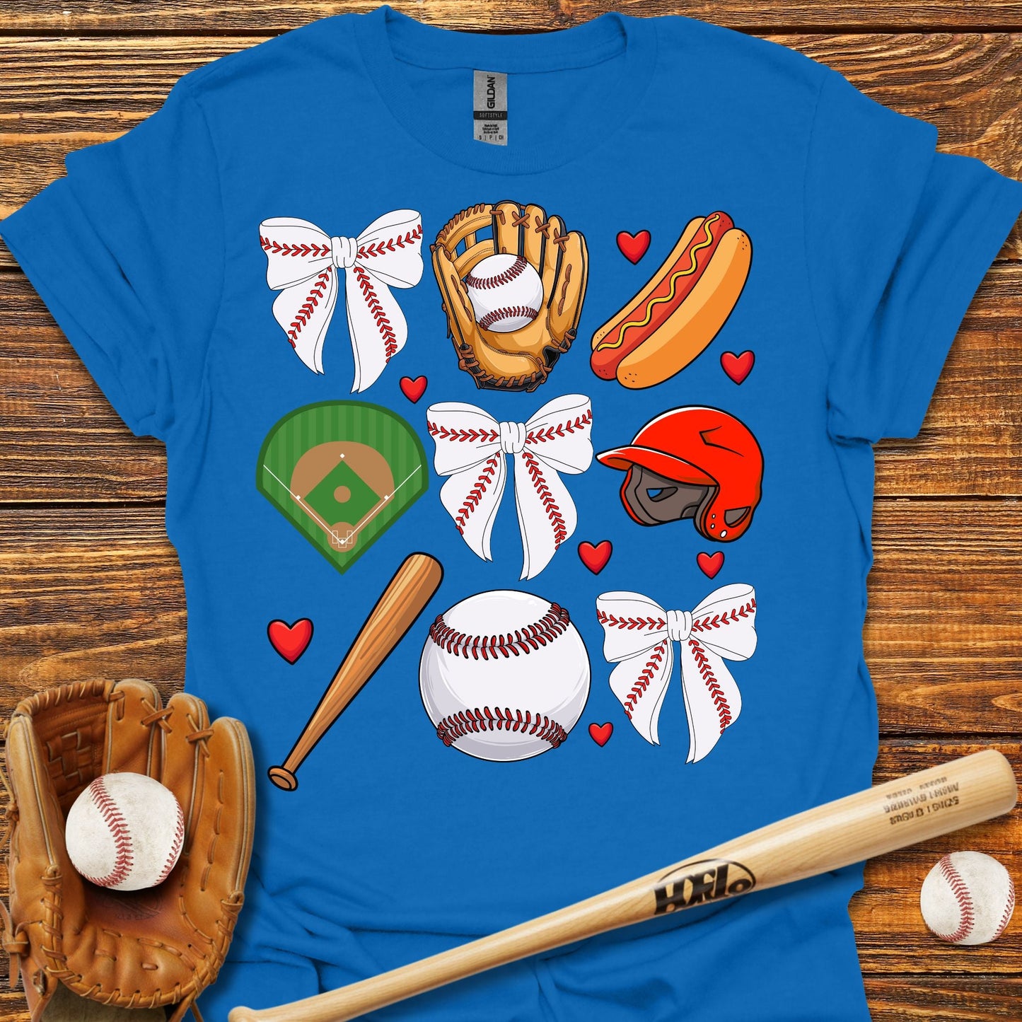 Baseball Coquette Bow T-Shirt - HomeRun PrintsT-Shirt