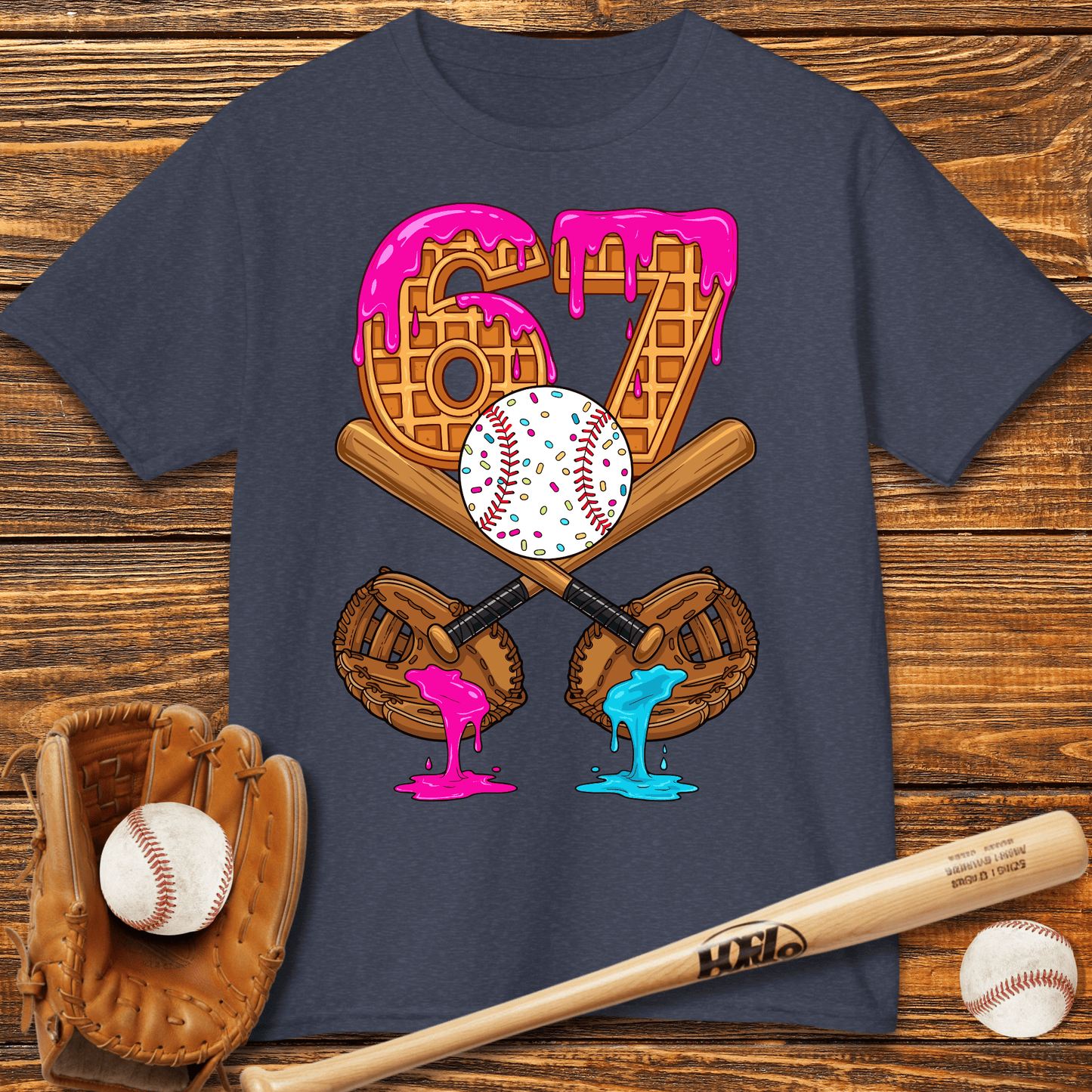 Baseball Drip 67 Catcher Kids T-Shirt - HomeRun PrintsKids clothes