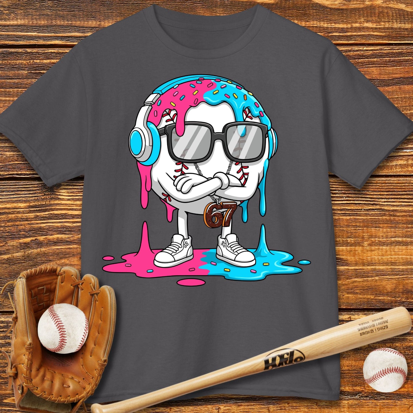 Baseball Drip 67 Kids T-shirt - HomeRun PrintsKids clothes