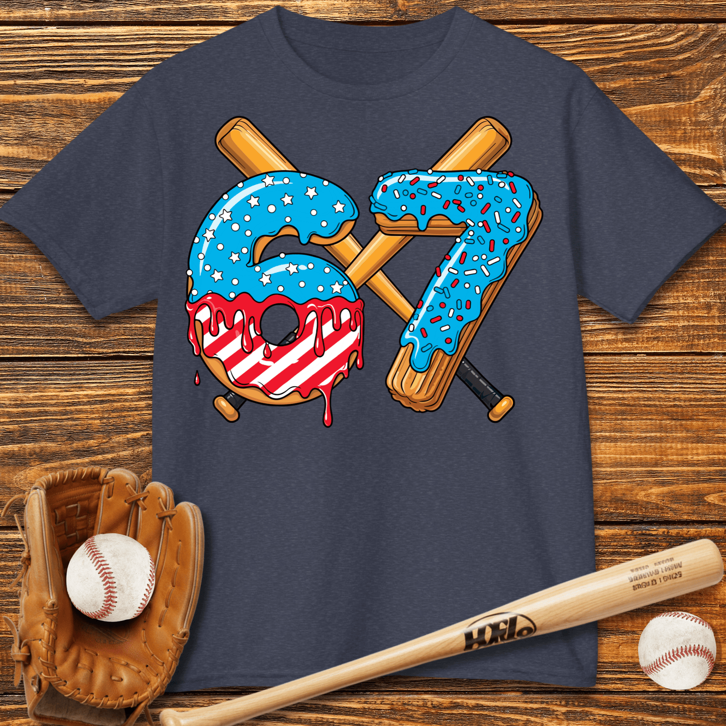 Baseball Drip 67 USA Kids T-Shirt - HomeRun PrintsKids clothes