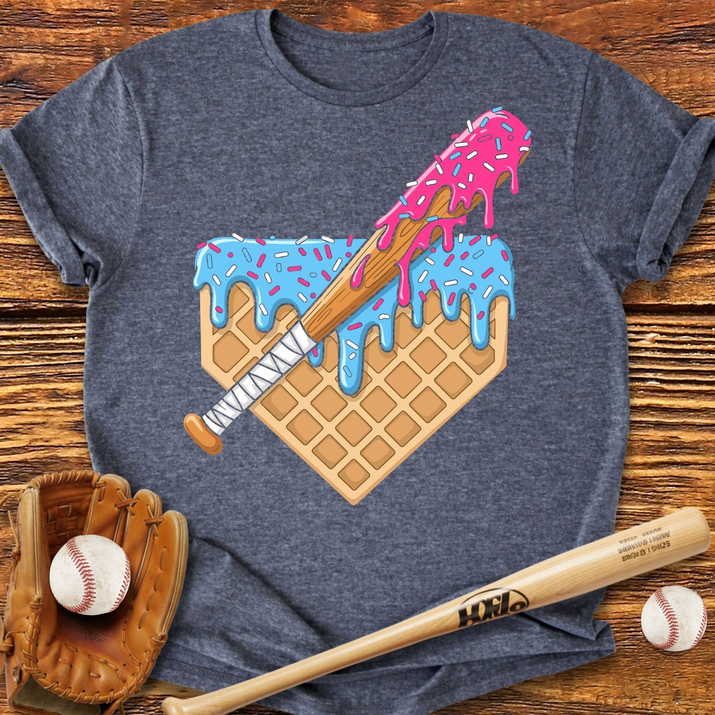Baseball Drip Home Plate Adult T-Shirt - HomeRun PrintsT-Shirt