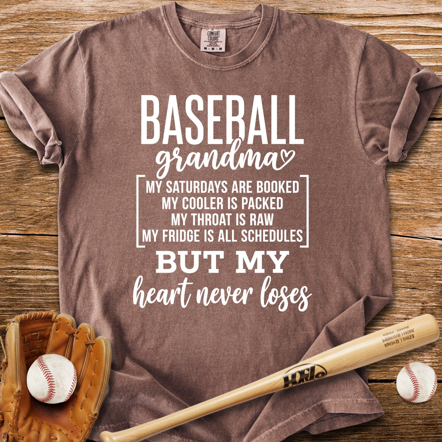 Baseball Grandma Heart - HomeRun PrintsComfort Colors