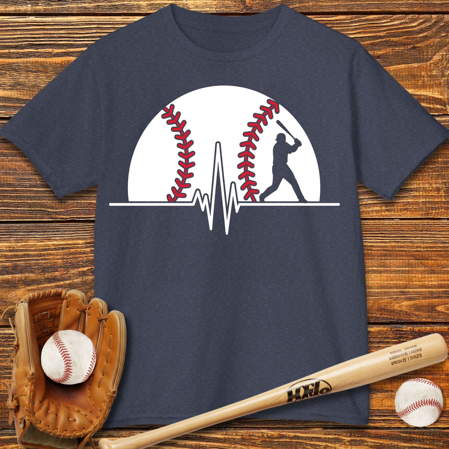 Baseball Heartbeat Kids T-Shirt - HomeRun PrintsKids clothes