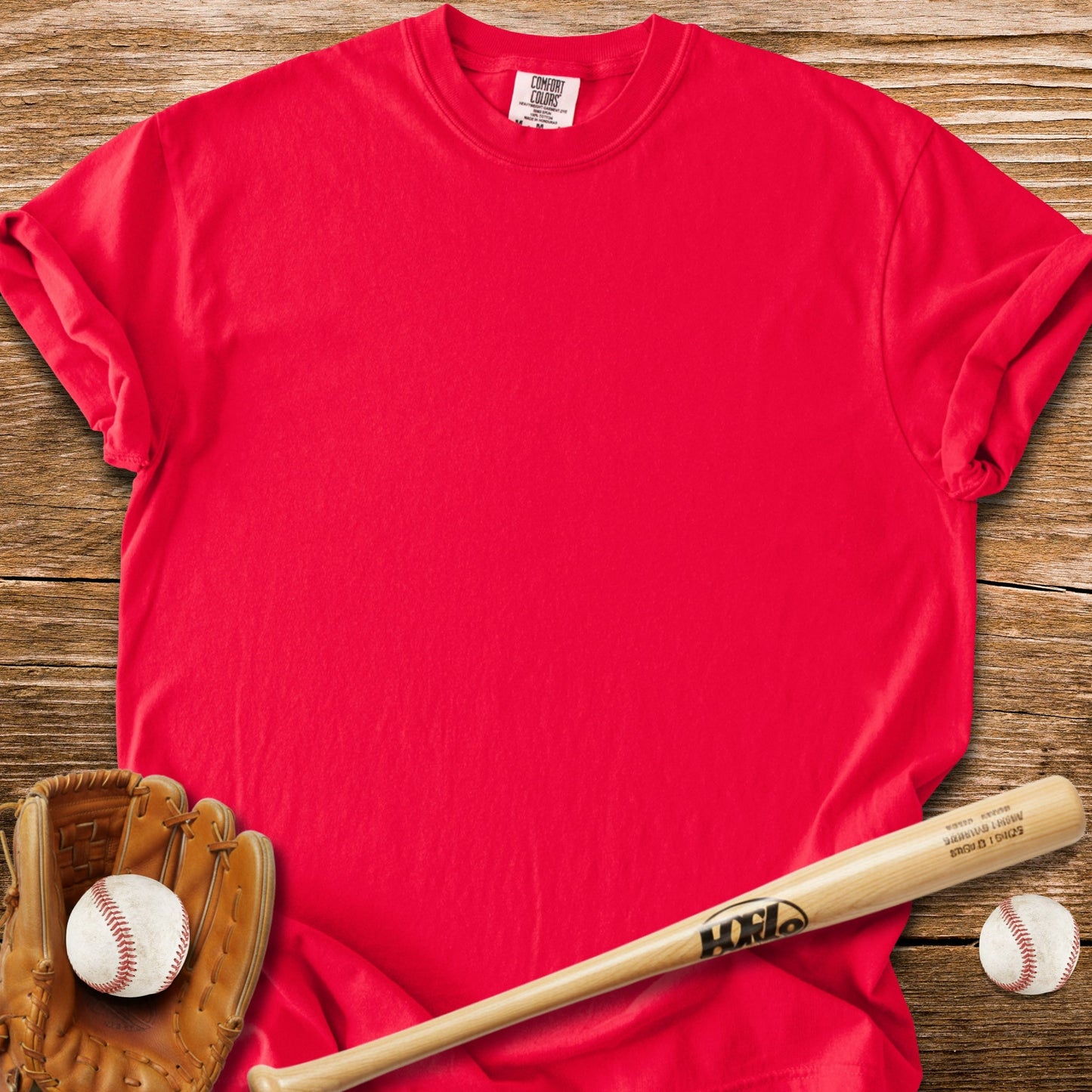 Baseball Heartbeat On Fire - HomeRun PrintsComfort Colors