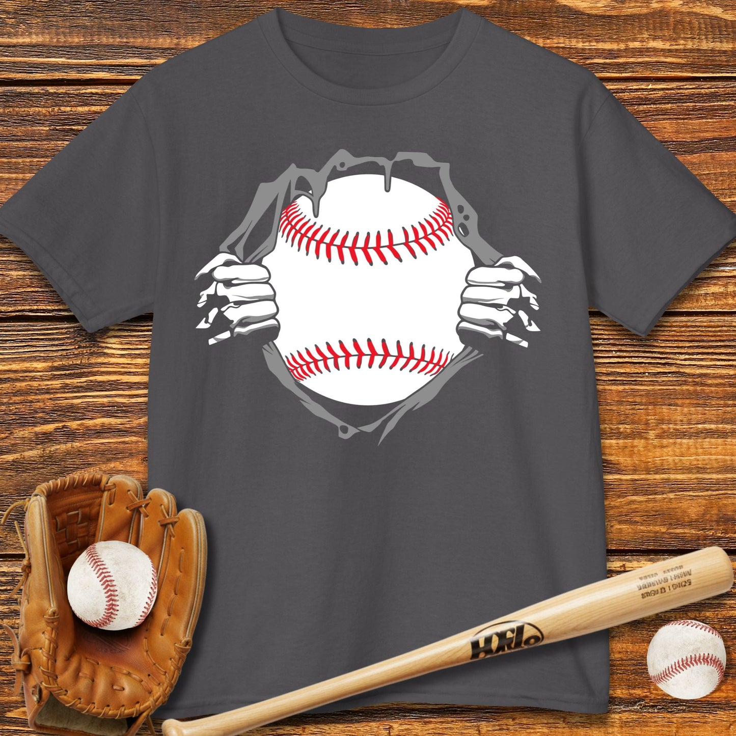 Baseball Hero Chest Reveal Kids T-shirt - HomeRun PrintsKids clothes